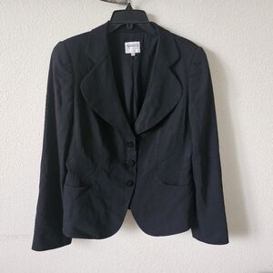 Armani Collezioni Black Women's Wool Elegant Blazer Size 10.